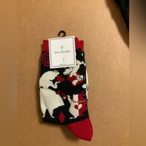 Vera Bradley Disney Alice in Wonderland Socks and pin.